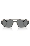 Michael Kors Cape Town 58mm Rectangular Sunglasses In Black