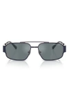 Michael Kors Cape Town 58mm Rectangular Sunglasses In Blue