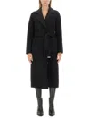 Michael Kors Cappotto Con Cintura In Black