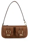 Michael Kors Caramel Leather Zoe Shoulder Bag In Brown