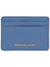 Michael Kors Card Holder With Logo In Blue