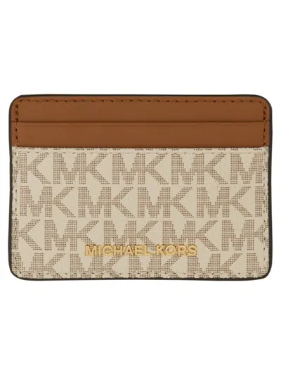 Michael Kors Card Holder With Logo In White