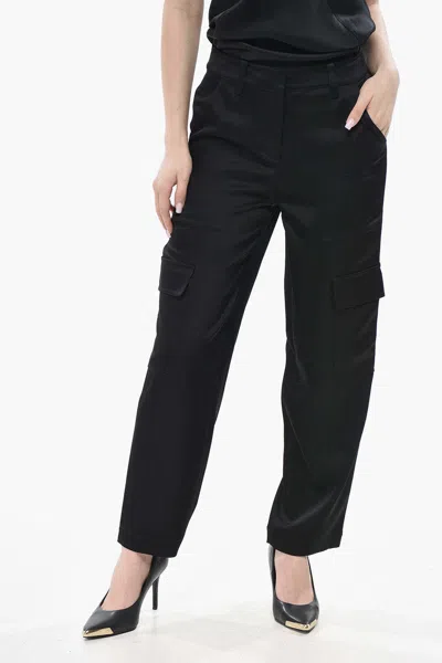 Michael Kors Cargo Trousers With Belt Loops In Black