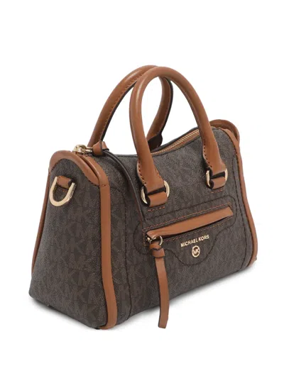Pre-owned Michael Kors Extra-small Carine Tote Bag In Brown