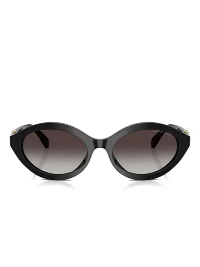 Michael Kors Carlazzo Oval-frame Sunglasses In Black