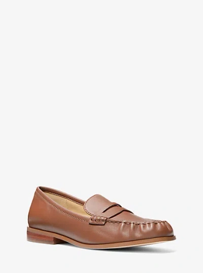 Michael Kors Carlson Leather Loafer In Brown