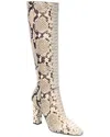 Michael Kors Carly Runway Python-embossed Leather Knee-high Boot In Multi