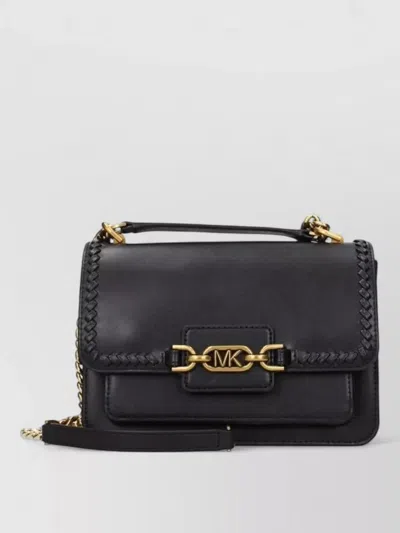 Michael Kors Carmen Leather Clutch Bag In Black