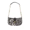 Michael Kors Carmen Small Haircalf Pouchette Shoulder Crossbody Women's Bag In Multi