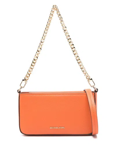 Michael Kors Carrot Orange Calf Leather 'bryant' Crossbody Bag