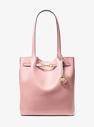 Michael Kors Carson Large Pebbled Leather Tote Bag In Pink