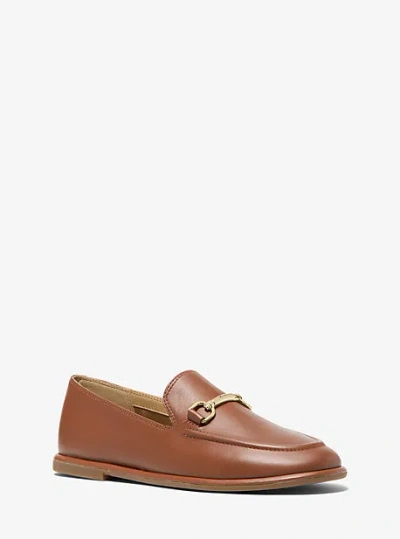 Michael Kors Carson Leather Loafer In Brown