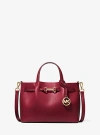 Michael Kors Carson Small Pebbled Leather Satchel In Red