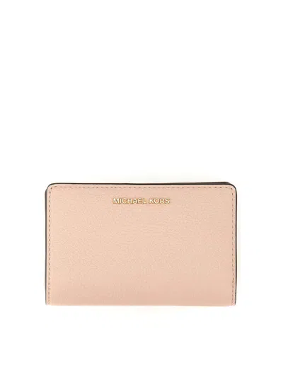 Michael Kors Wallet With Logo In Nude & Neutrals