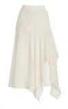 Michael Kors Cascade Draped Gauze Slip Skirt In Nude