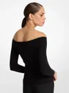 Michael Kors Cashmere Ballet Pullover Top In Black