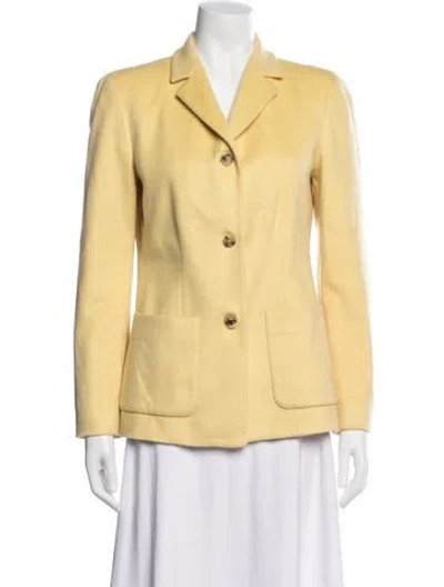 Pre-owned Michael Kors Cashmere Blazer In Yellow