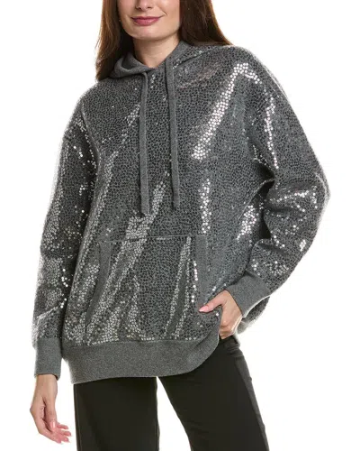 Michael Kors Cashmere-blend Hooded Sweatshirt In Black
