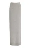 Michael Kors Cashmere-blend Maxi Skirt In Grey