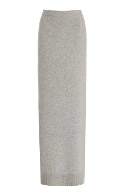 Michael Kors Cashmere-blend Maxi Skirt In Perl Melange