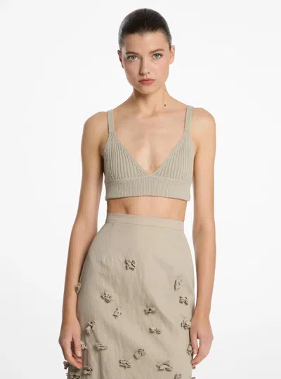 Michael Kors Cashmere Bra In Natural