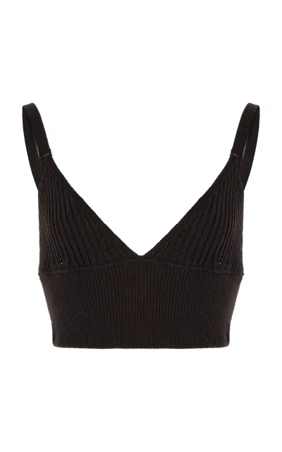Michael Kors Cashmere Bralette In Brown
