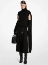 Michael Kors Cashmere Cape Turtleneck Sweater In Black