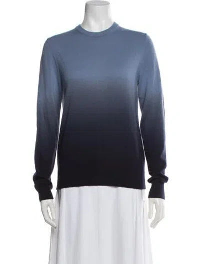 Pre-owned Michael Kors Cashmere Colorblock Pattern Sweater In Blue