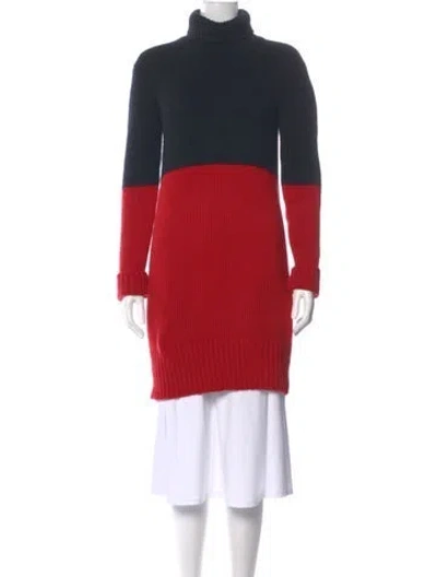 Pre-owned Michael Kors Cashmere Colorblock Pattern Sweater In Red