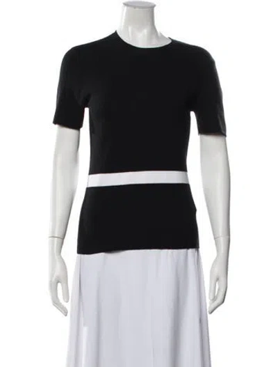 Pre-owned Michael Kors Cashmere Colorblock Pattern Top In Black