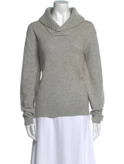 Pre-owned Michael Kors Cashmere Cowl Neck Sweater In Gray