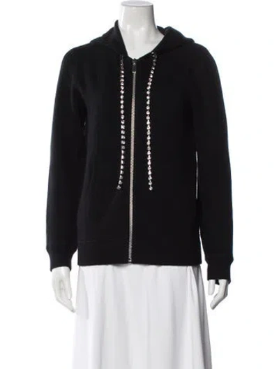 Pre-owned Michael Kors Cashmere Crew Neck Hoodie In Black