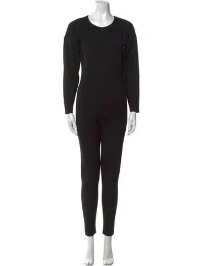 Pre-owned Michael Kors Cashmere Crew Neck Jumpsuit In Black
