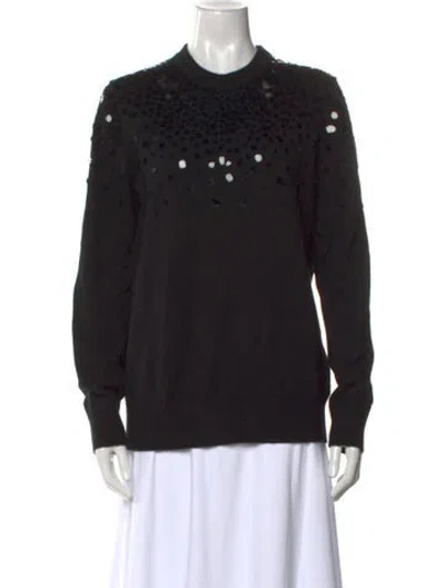 Pre-owned Michael Kors Cashmere Crew Neck Sweater In Black
