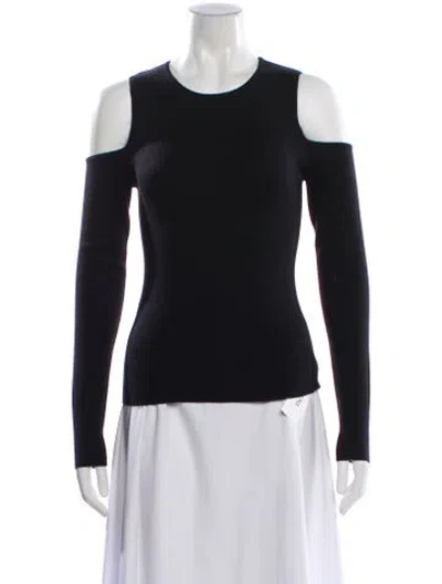 Pre-owned Michael Kors Cashmere Crew Neck Sweater In Black