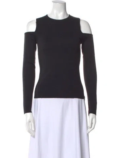 Pre-owned Michael Kors Cashmere Crew Neck Sweater In Black