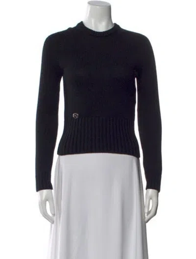 Pre-owned Michael Kors Cashmere Crew Neck Sweater In Black