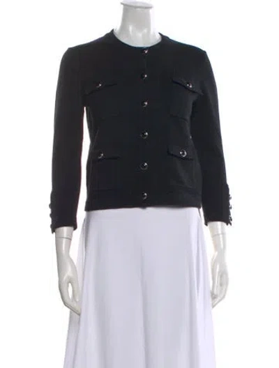 Pre-owned Michael Kors Cashmere Crew Neck Sweater In Black