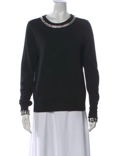 Pre-owned Michael Kors Cashmere Crew Neck Sweater In Black