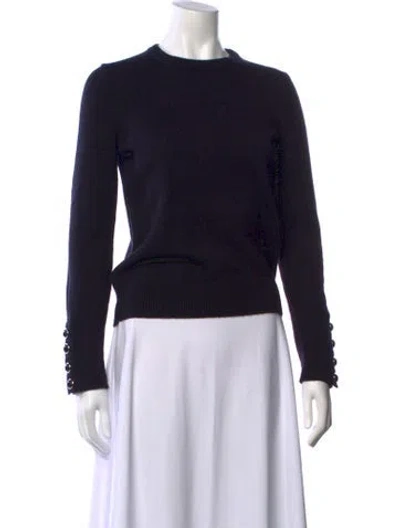 Pre-owned Michael Kors Cashmere Crew Neck Sweater In Black