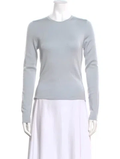 Pre-owned Michael Kors Cashmere Crew Neck Sweater In Blue