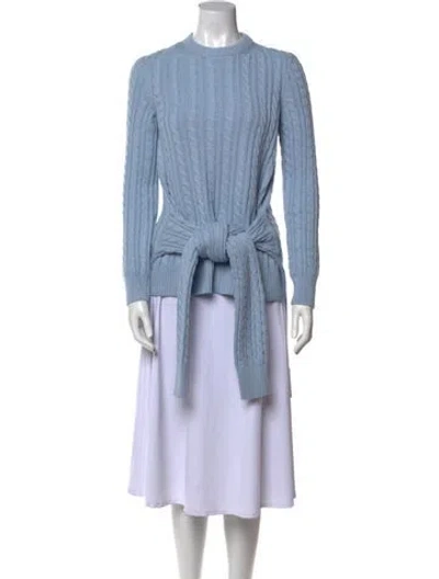 Pre-owned Michael Kors Cashmere Crew Neck Sweater In Blue