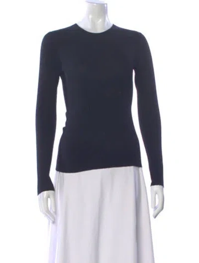 Pre-owned Michael Kors Cashmere Crew Neck Sweater In Blue
