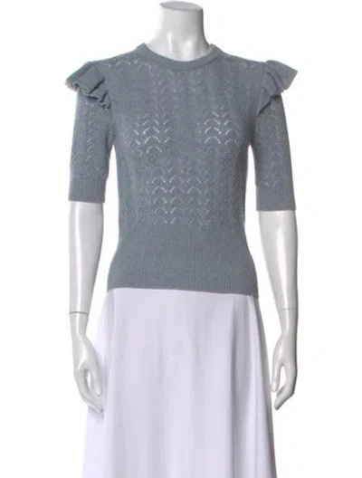 Pre-owned Michael Kors Cashmere Crew Neck Sweater In Blue