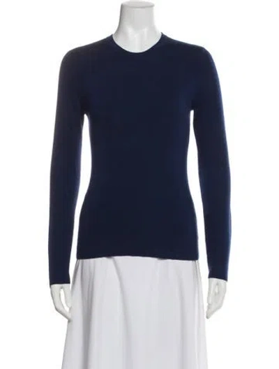 Pre-owned Michael Kors Cashmere Crew Neck Sweater In Blue