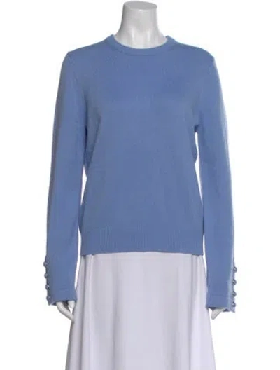 Pre-owned Michael Kors Cashmere Crew Neck Sweater In Blue