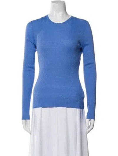 Pre-owned Michael Kors Cashmere Crew Neck Sweater In Blue