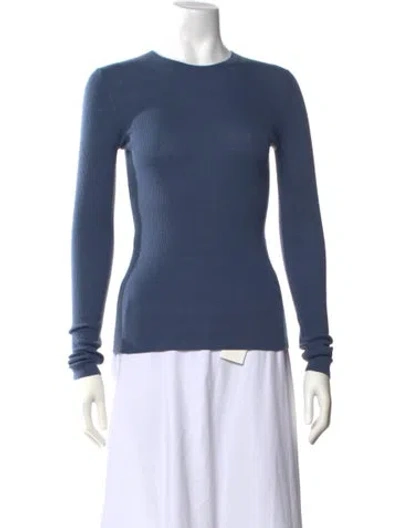 Pre-owned Michael Kors Cashmere Crew Neck Sweater In Blue