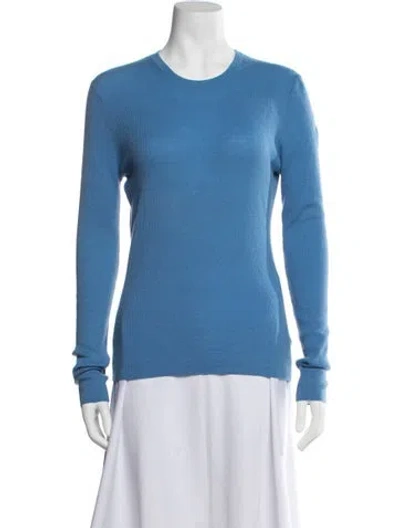 Pre-owned Michael Kors Cashmere Crew Neck Sweater In Blue