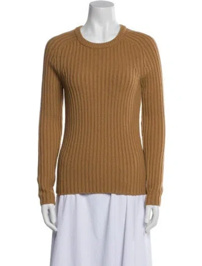 Pre-owned Michael Kors Cashmere Crew Neck Sweater In Brown